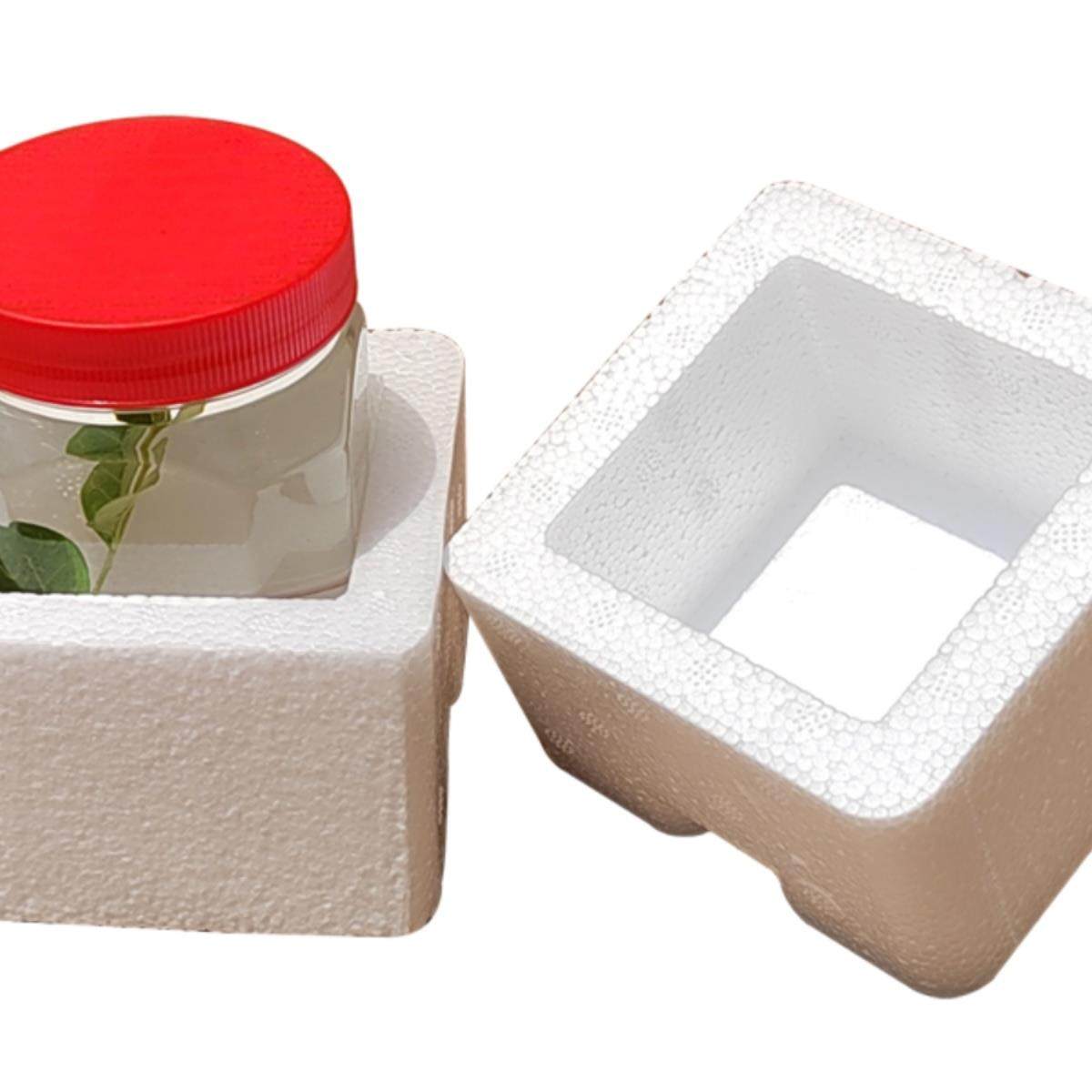 380ml方形蜂蜜玻璃瓶快递专用泡沫盒 防摔碎防撞震打包保护包装箱,淘宝优惠券,粉丝福利购,淘宝优惠卷