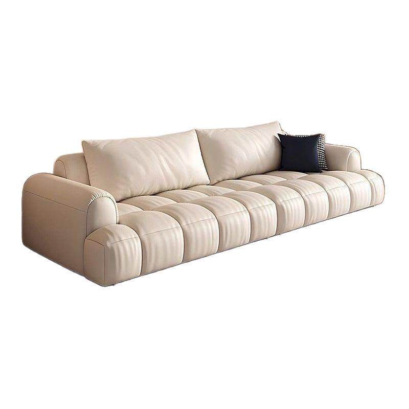 法式真皮棉花糖沙发奶油风客厅家用小户型钢琴键皮艺直排泡芙沙发,淘宝优惠券,粉丝福利购,淘宝优惠卷