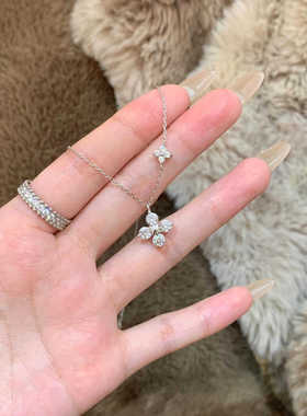 纯银999四叶草项链高级感轻奢