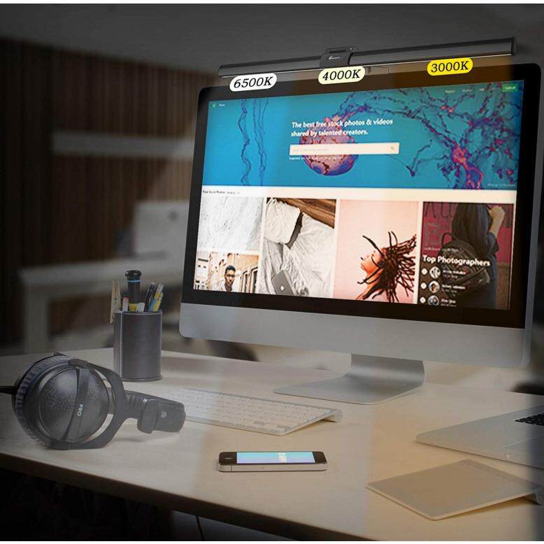 跨境新款黑科技笔记本电脑夹灯非对称调光LED屏幕智能护眼挂灯 - 图0