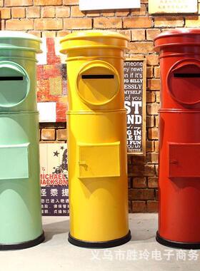 厂家直销英伦邮政邮筒特大号模型信箱邮箱酒吧咖啡馆复古装饰摆件