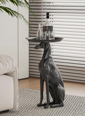 艺贝子创意大型落地狗角几摆件现代客厅沙发茶几旁边边几软装饰品