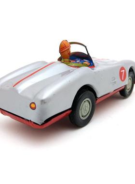 MS642复古7号赛车摄影道具80后主题酒吧餐厅摆件铁皮工艺品