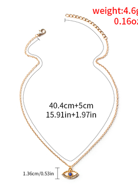 Charm Luck Turkey Blue Evil Eye Necklaces Gold Color Blue Rh