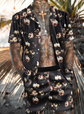 2022 Summer Beach Fashion Flower Print Two Piece Sets For Me