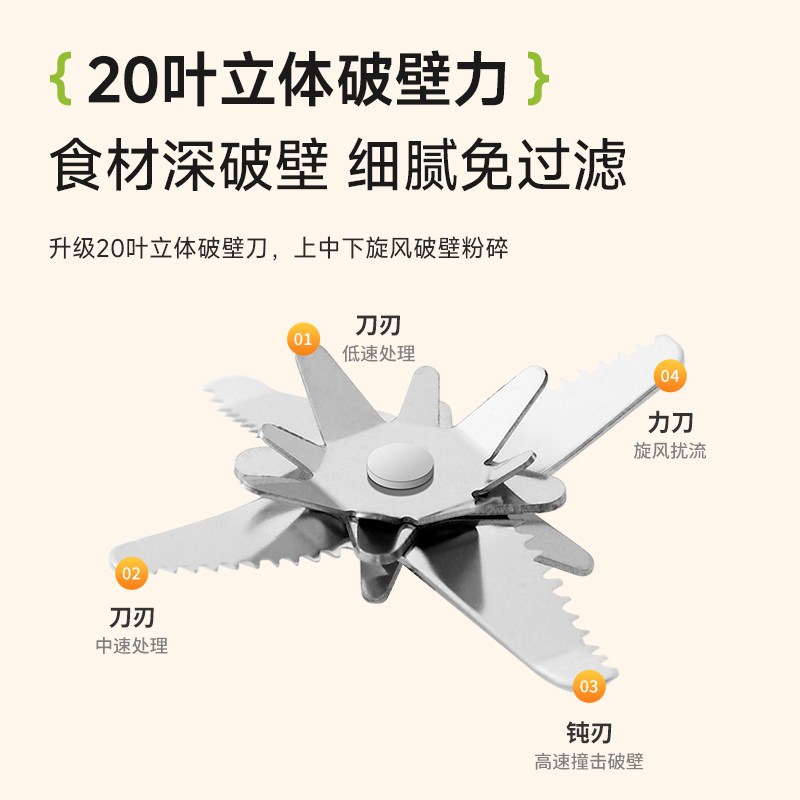 德国OSTMARS破壁机柔声轻音加热多功能家用辅食榨汁料理机豆浆机,淘宝优惠券,粉丝福利购,淘宝优惠卷