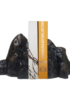 新中式简约现代创意云山书档书靠摆件样板房书房办公室装饰工艺品