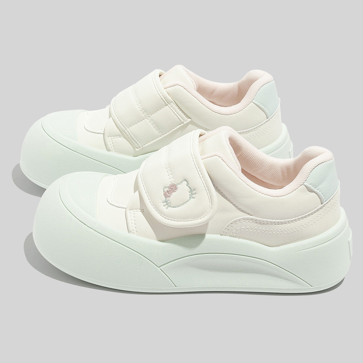 森屿女鞋简约时尚可爱低帮小白鞋女2026新款春季百搭魔术贴休闲厚,淘宝优惠券,粉丝福利购,淘宝优惠卷