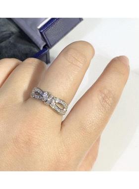 仙女款蝴蝶结双环交叉手镯