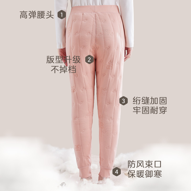 北极绒儿童保暖裤女校服神器男童棉裤加厚加绒羊毛裤学生打底秋裤