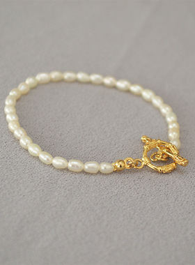 法式气质OT扣珍珠手链