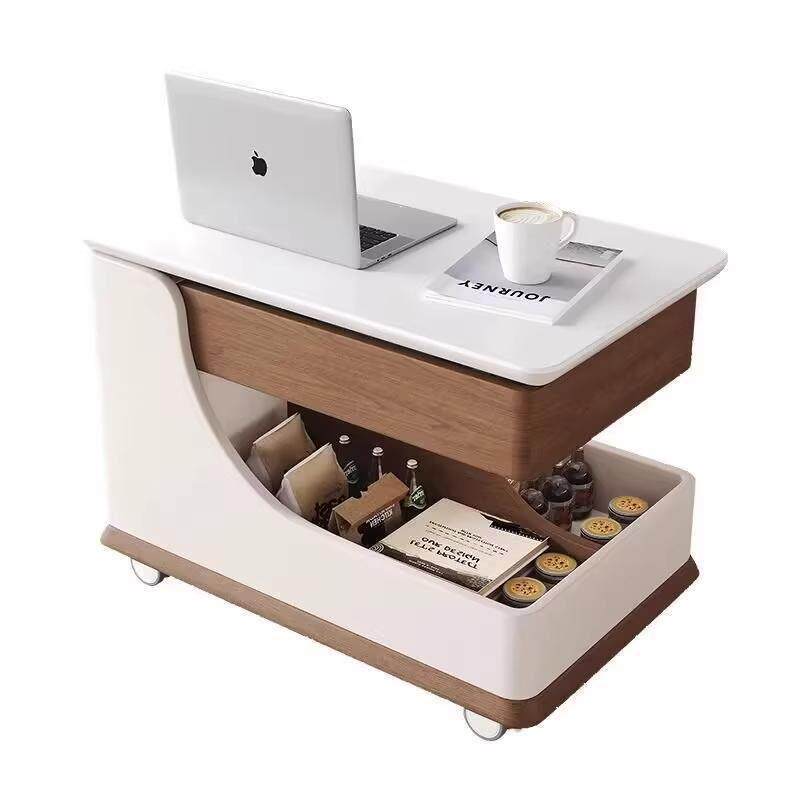 可升降岩板桌面边几客厅沙发边柜可移动推车多功能可移动升降茶几,淘宝优惠券,粉丝福利购,淘宝优惠卷