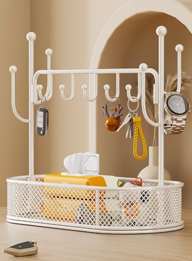 速发玄关户纳摆件入收进门口置物理放鞋柜上整架的神器桌面收纳盒