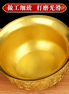 速发纯摆开宝盆铜件招財五福双龙聚財家用客厅店铺装饰工艺品聚业