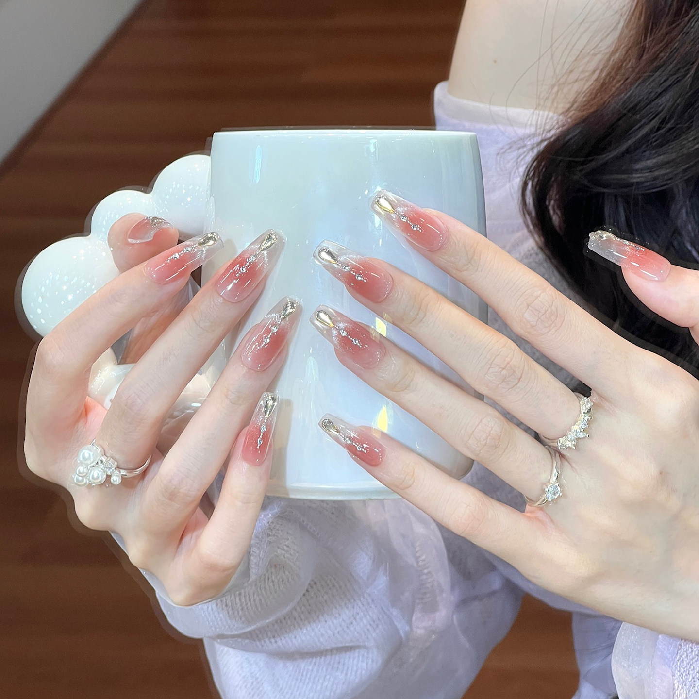 植兔纯手工穿戴甲鎏金高品质2025新款春夏高级感微笑猫眼显白美甲,淘宝优惠券,粉丝福利购,淘宝优惠卷