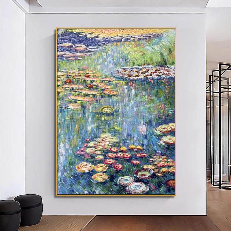 莫奈睡莲钻石画 画满钻高级感客厅沙发背景墙十字绣2025新款世界,淘宝优惠券,粉丝福利购,淘宝优惠卷