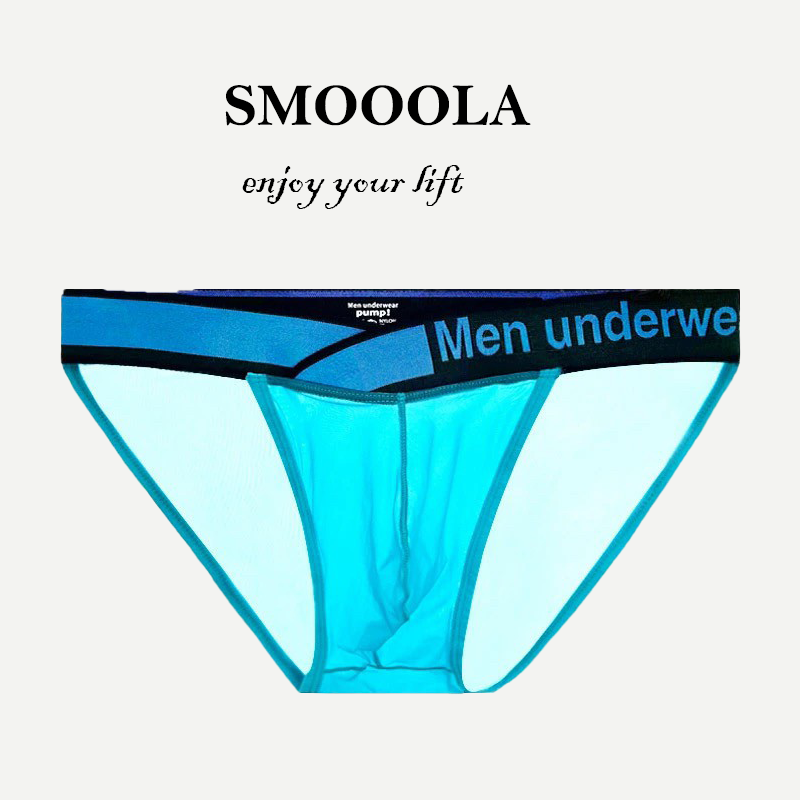 高开叉透气凸囊袋薄款男士三角内裤棉纶半透明单层舒适打,淘宝优惠券,粉丝福利购,淘宝优惠卷