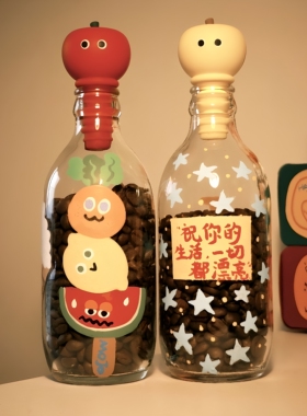 空瓶改造计划！手绘玻璃瓶