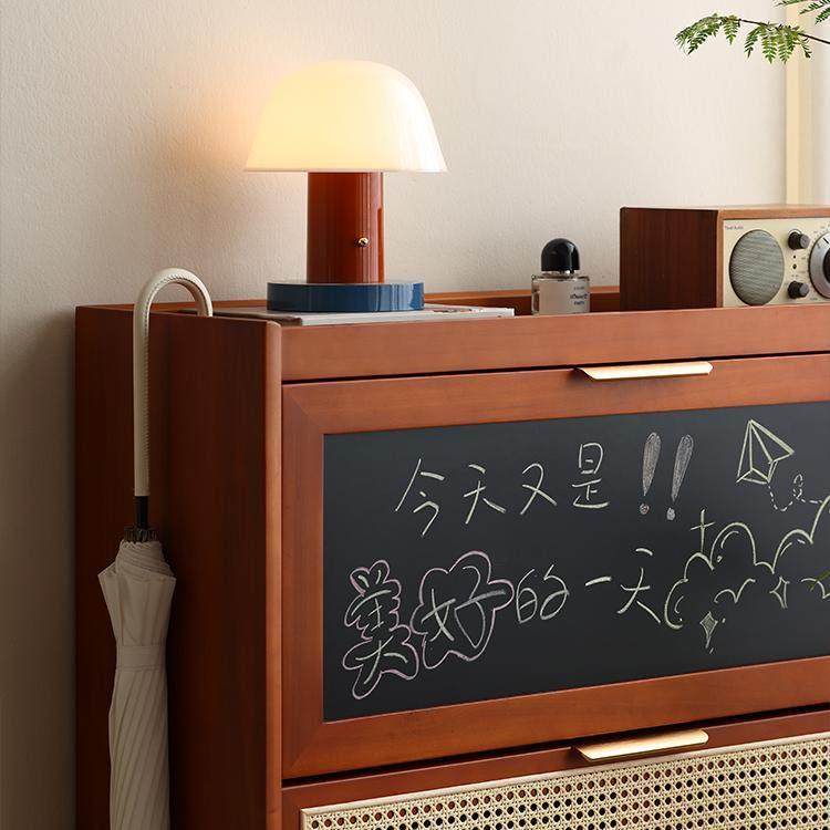 【小万家具】藤编鞋柜实木家用门口玄关柜小户型翻斗入户超薄鞋架,淘宝优惠券,粉丝福利购,淘宝优惠卷