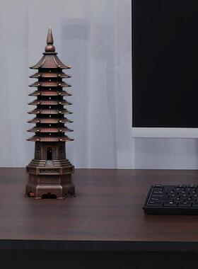 全铜文昌塔摆件13层十三层宝塔工艺品七层九层学生书桌摆设装饰品
