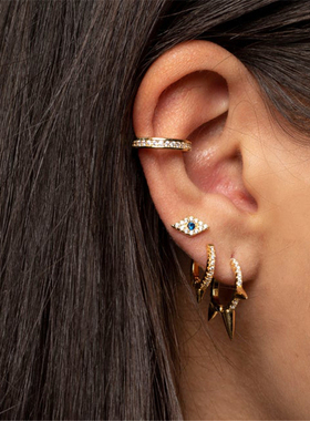 2023 White Zircon Simple Love Round Earring For Women