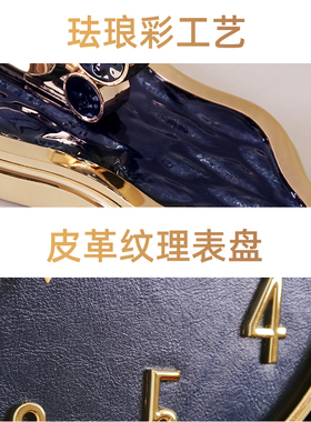 好货轻奢双面挂钟客厅创意静音两面钟北欧家用豪华石英钟装饰挂件