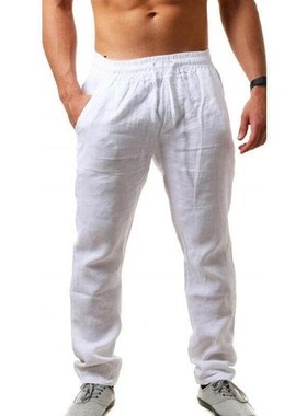 2022 New Summer Fashion  Mens Casual Pants Elastic Waist Tr