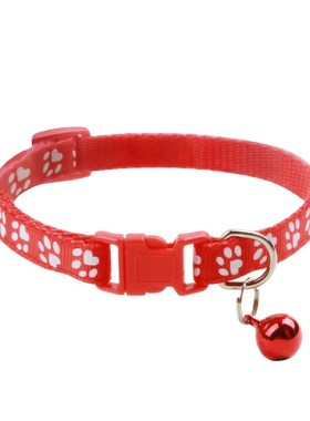 12 color band cat collar cat necklace and cat paw print adj