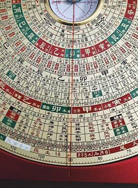 万福堂9寸罗盘纯铜8面激光九星辅星四合一三元三合综合盘高精度