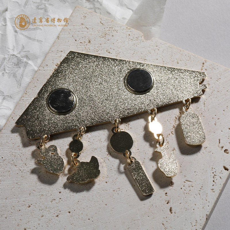 辽宁省博物馆馆建华彩冰箱贴金属文创创意装饰纪念品小礼物送学生