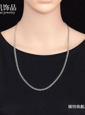 Bead Necklace Stainless Necklace Men Simple Handmade Strand