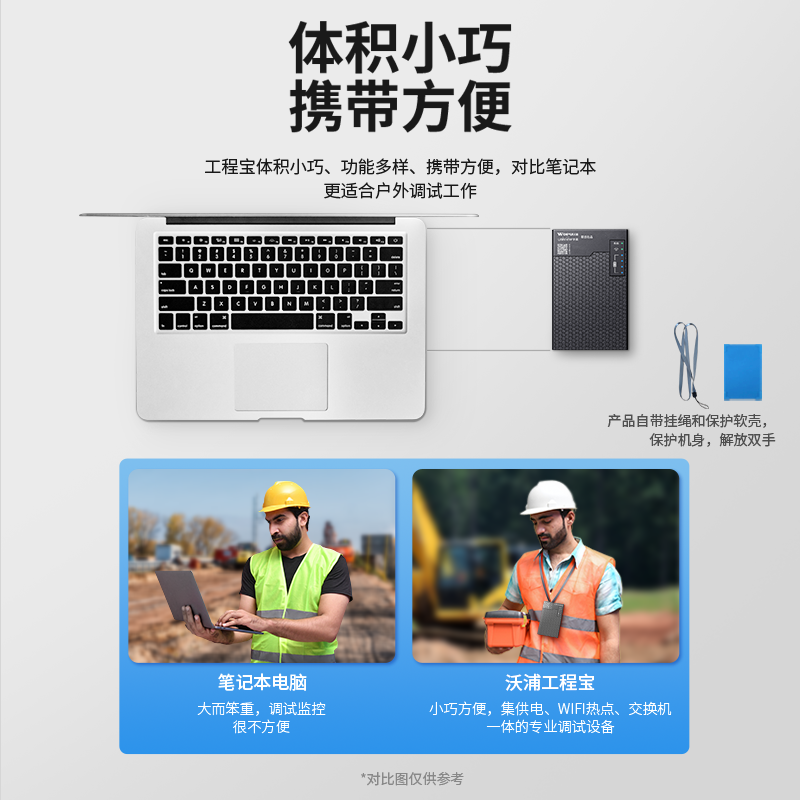 沃浦网络工程宝监控测试仪多功能摄像头调试器POE供电USB充电宝海康大华宇视监控手机调试监控安装维护工具