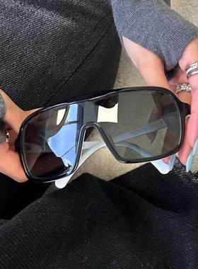 24N潇湘太阳镜熊猫滑雪护目镜黑白防风太阳镜大框连体镜护目镜女