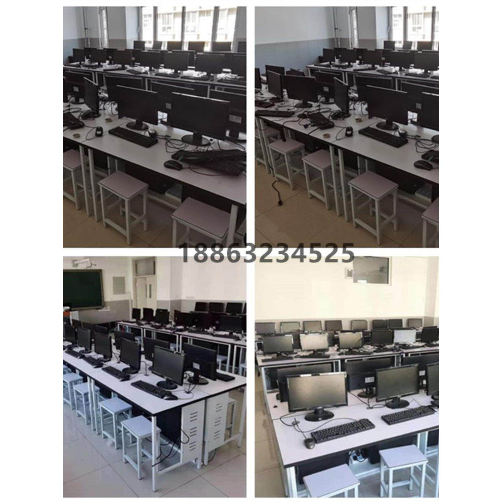 学校实训室机房电脑桌多媒体教室学生培训板式双人课桌椅微机桌,淘宝优惠券,粉丝福利购,淘宝优惠卷