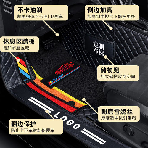 【新奔腾专用】T55T77T33T99B70B50X40X80全包围汽车脚垫 - 图1