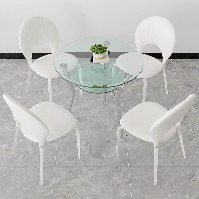 钢化玻璃餐桌椅洽谈桌椅组合双层会客家用阳台休息区接待小圆桌子,淘宝优惠券,粉丝福利购,淘宝优惠卷