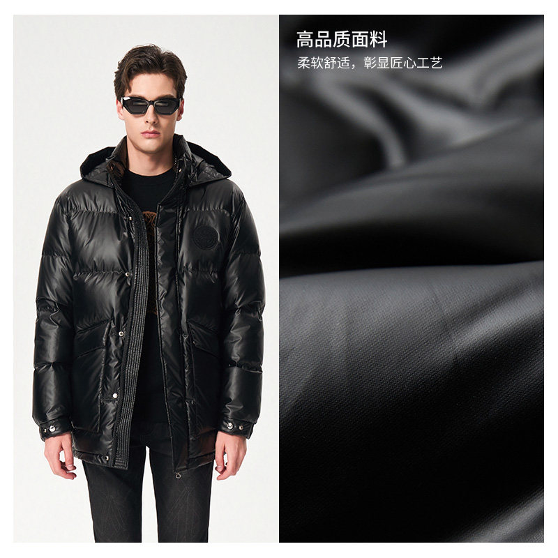 【90白鸭绒】Mangano曼加龙 连帽男士羽绒服加厚保暖中长款外套