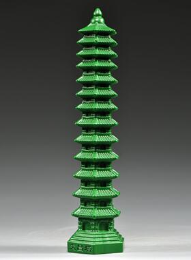 绿色木制13层9层文昌塔装饰实木13层9层文昌塔装饰工艺品