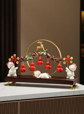 五福临门葫芦饰品入口入口大厅客厅装饰设计师风格吉祥乔迁礼品