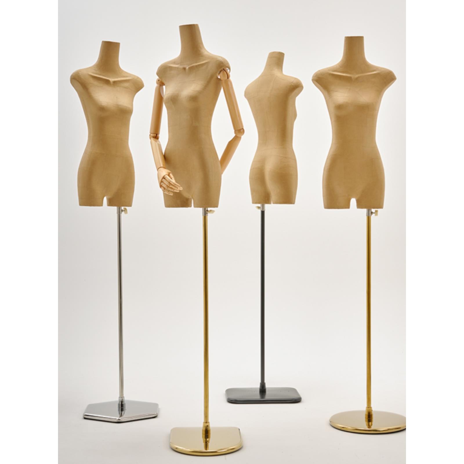 服装店女装复古牛皮纸长脖扁身模特展示架全身假人偶半身橱窗道具 - 图3