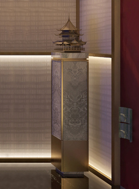 云多拉灰大理石雕塑台酒店售楼中心别墅石材墩子摆件底座台展示台