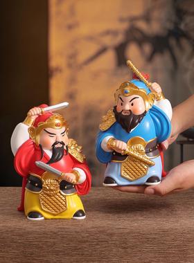 国潮门神入户门玄关摆件客厅电视柜装饰品镇宅纳福乔迁新居礼物