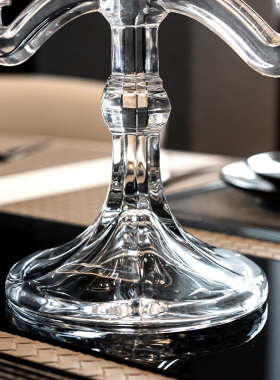 进口水晶北欧烛台蜡烛餐桌摆件