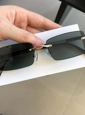 小款水晶石头太阳眼镜男士无框高清夏季防爆清凉养目开车驾驶墨镜