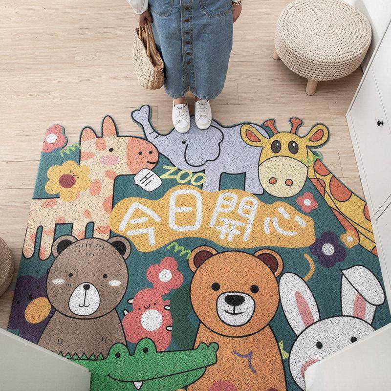 可定制卡通门口入户丝圈地垫门垫地毯家用垫子进门防滑动物蹭脚垫,淘宝优惠券,粉丝福利购,淘宝优惠卷