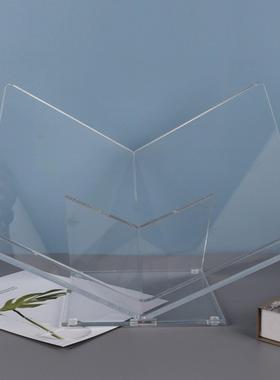 现代简约几何亚克力书架杂志架桌面摆件书房客厅办公室装饰品摆设