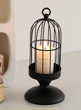 法式烛台摆件小众高级感客厅家居餐桌面氛围感装饰品香薰蜡烛台座