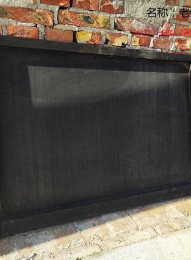 怀旧80年代学校用品老式双人课桌单人课桌黑板打铃铁钟展示老物件