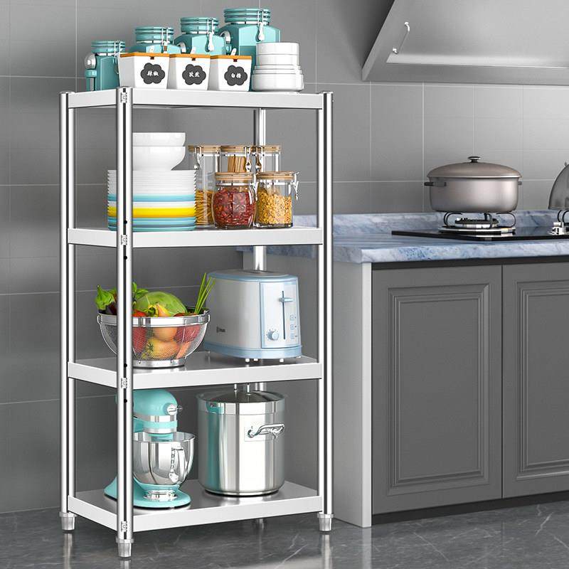 不锈钢厨房置物架落地多层微波炉烤箱收纳小架子家用储物货架锅架,淘宝优惠券,粉丝福利购,淘宝优惠卷