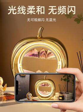 流沙画摆件客厅办公室装饰品3d立体艺术沙漏夜灯台灯创意解压礼物